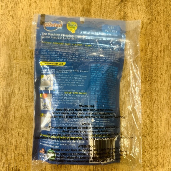 DISPOSER CARE Sink Garbage Disposal & Drain Cleaner Remove Odors Lemon Scent - Picture 3 of 3